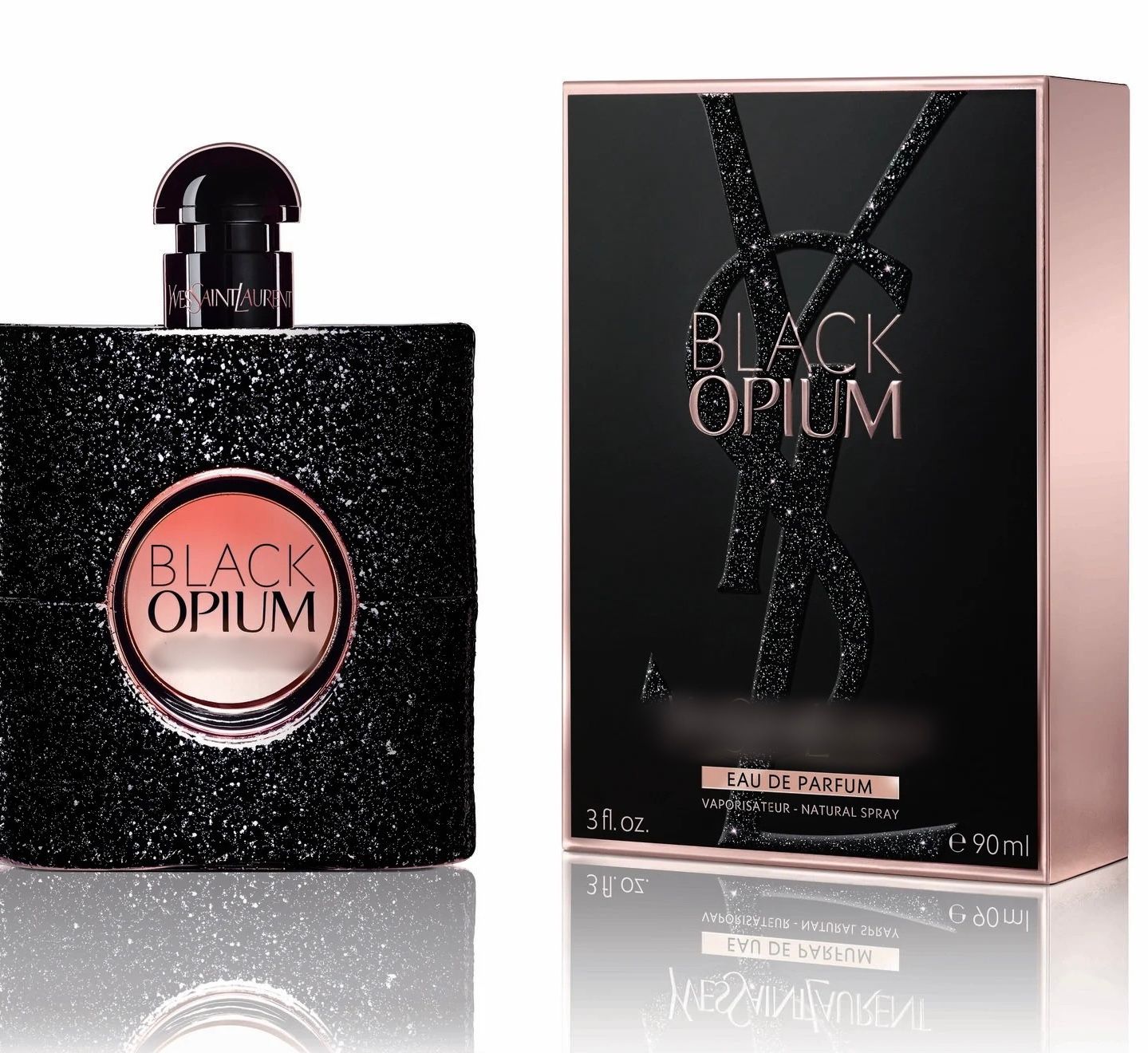 YSL Black Opium Eau de Parfum 90 ml bottle and packaging